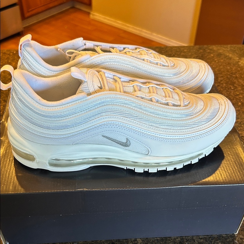 Nike White  Air Max 97 Low-Top Sneakers